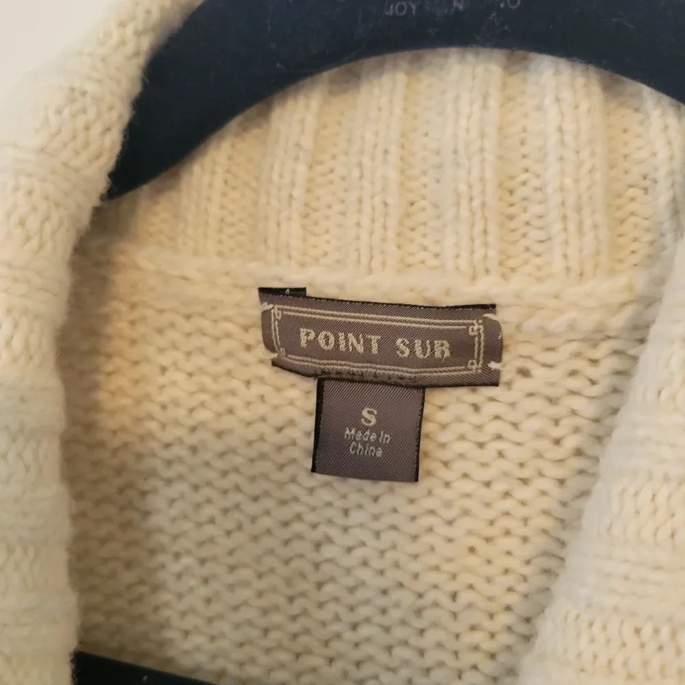 J. Crew Point Sur Cable Knit Cardigan Long Line Size Small